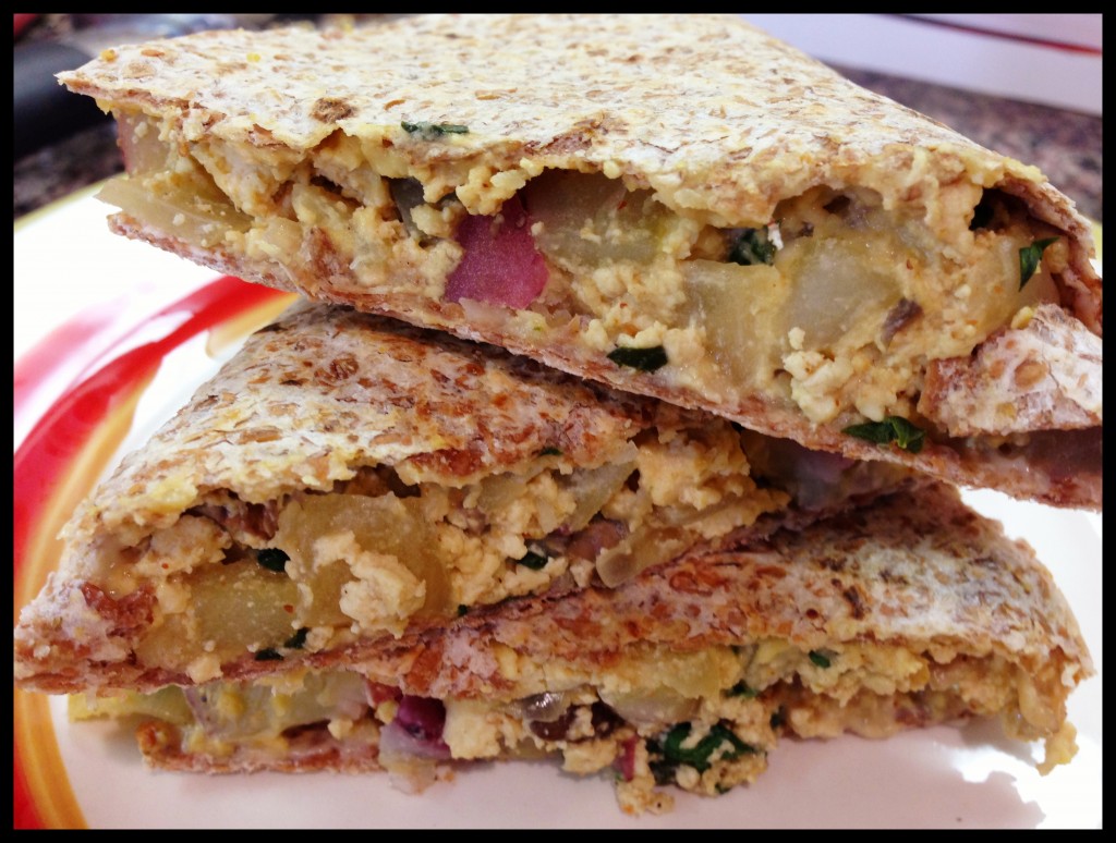 TofuScrambleandPotatoQuesadilla TofuScrambleandPotatoQuesadilla
